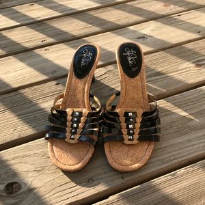 Life stride sandals black strap size 10M